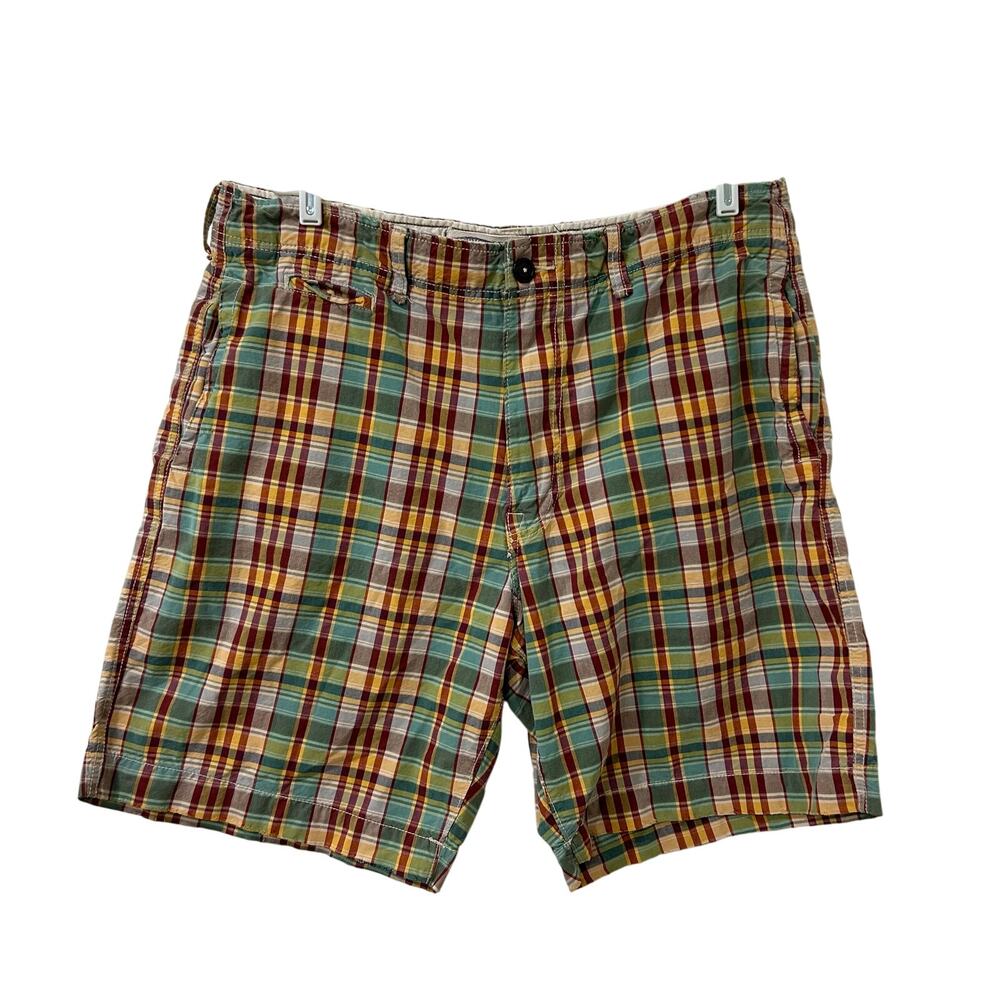 American Eagle Vtg Mens Sz 38 Red Plaid Bermuda Shorts Y2K Preppy Skater